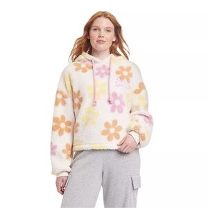 Grayson Thread Women's Size XL Barbie Theme Faux Fur Off White Hooded Sweatshirt